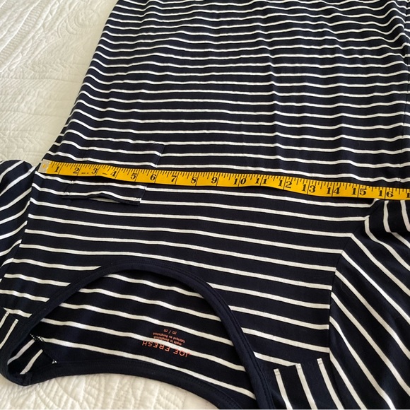 JOE FRESH, NAVY BLUE STRIPS T-SHIRT DRESS, SIZE: L - Picture 4 of 7